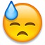 Face With Cold Sweat Emoji 1f613