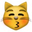 Kissing Cat Face With Closed Eyes Emoji 1f63d