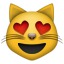 Smiling Cat Face With Heart Shaped Eyes Emoji 1f63b