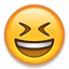 Smiling Face With Open Mouth And Tightly Closed Eyes Emoji 1f606