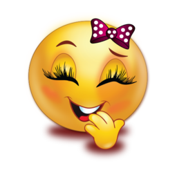shy smile girl stickers