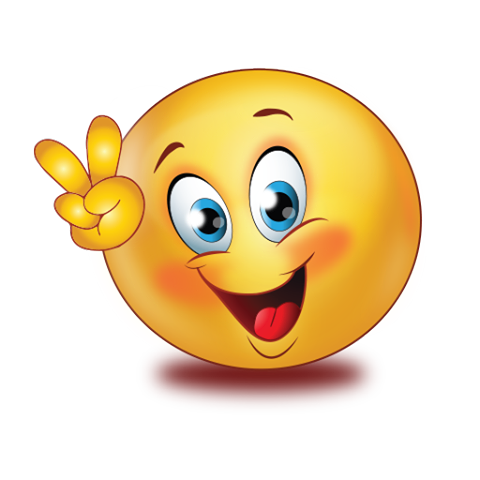 Happy Victory Hand Emoji