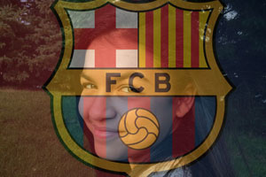 Barcelona Flag Overlay photo effect