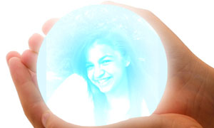 Glassball photo effect