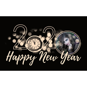 Happy New Year 2020 photo effect