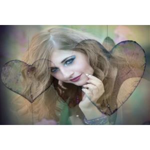 Lover Wooden Hearts photo effect