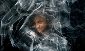Smoke photo effect