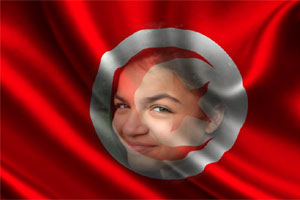 Tunisian Flag photo effect