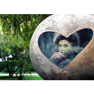 Your Image Is On The Heart Of The Stone photo effect