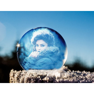 Your Photo On A Blue Crystal Ball photo effect