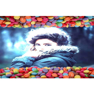 Your Photo On A Colorful Candy photo effect