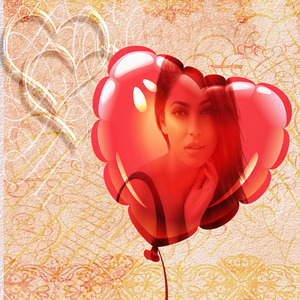 Your Picture On The Balloon To Form The Heart Of 4 photo effect