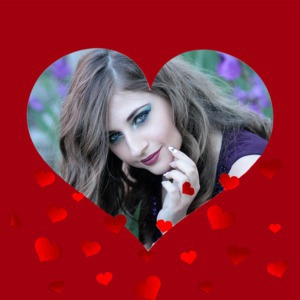 Your Picture On The Red And White Hearts photo effect