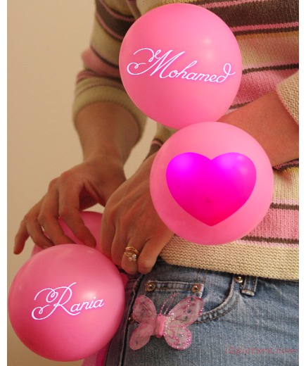 Your Name And Your Lover A Pink Balloons Postcard