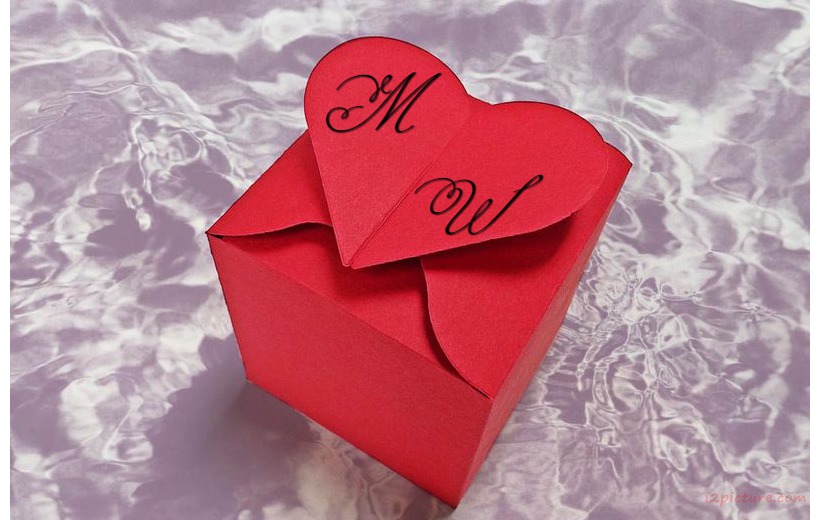 Your Lover's Name On The Gift Box Postcard