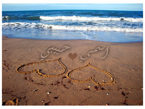Your lover's name on the sands of the beach 000