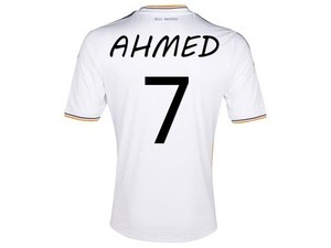 Write Name on Real Madrid Jersey Shirt