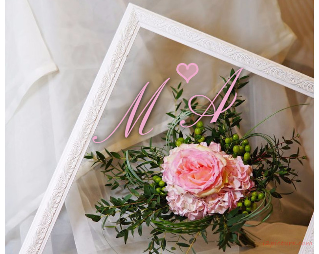 Your Lover's Name On The Frame And Flower Postcard