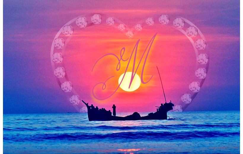 Your Lover's Name On Boat In The Heart Of The Sea And In The Sky Postcard