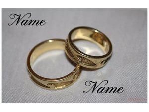 Your name on the gold rings