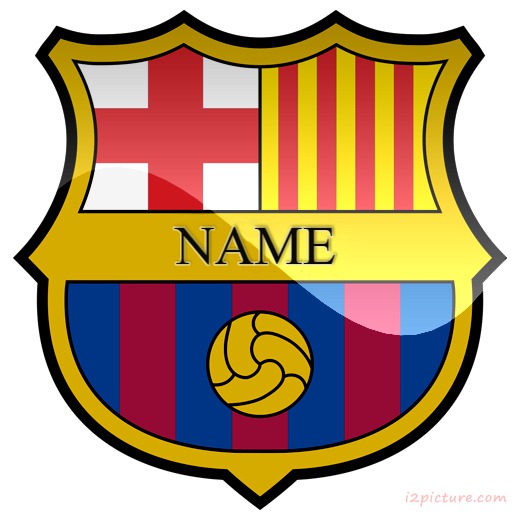 Write Name On Barcelona Logo Postcard