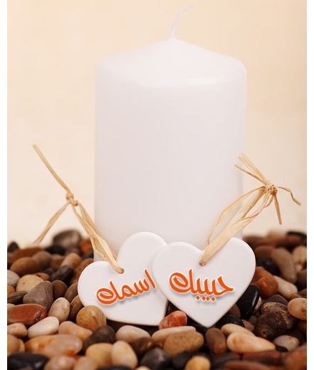Candle With Small Hearts Postcard