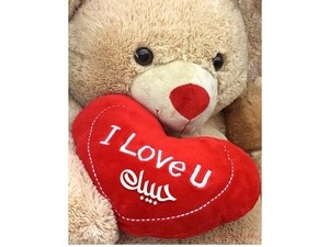 Your lover's name on the teddy bear