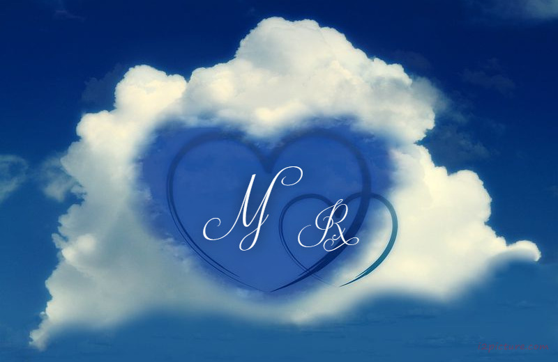 Your Lovers Name On The Hearts In The Cloud Postcard