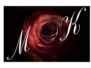 Your lover's name on the red rose black background