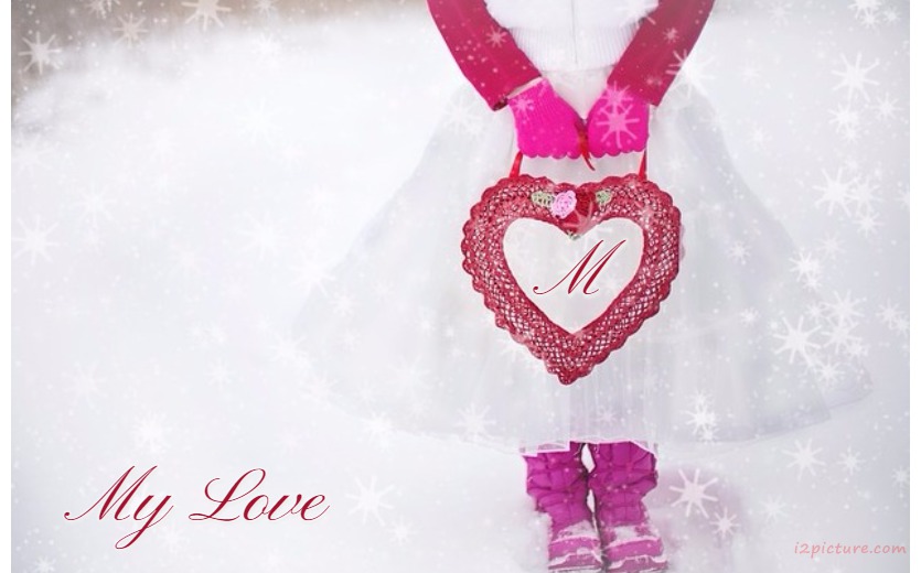 Your Lover's Name Inside A Heart In The Snow Postcard