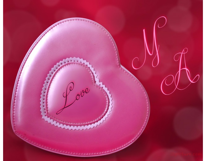 Your Lover's Name On The Heart Of Pink Leather Postcard