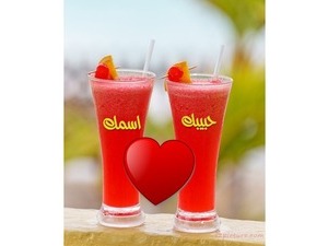 Juice glasses with heart