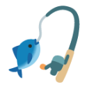 Fishing Pole u1f3a3 Icon 128 x 128