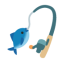 Fishing Pole u1f3a3 Icon 64 x 64