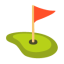 Flag In Hole u26f3 Icon 64 x 64