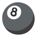Pool 8 Ball u1f3b1 Icon 128 x 128
