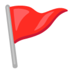 Triangular Flag u1f6a9 Icon 256 x 256