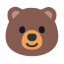 Bear u1f43b Icon 64 x 64