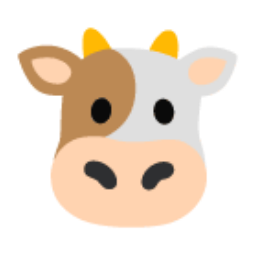 Cow Face u1f42e Icon 256 x 256