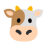 Cow Face u1f42e Icon 48 x 48