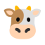 Cow Face u1f42e Icon 64 x 64