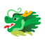 Dragon Face u1f432 Icon 64 x 64