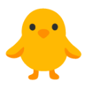 Front Facing Baby Chick u1f425 Icon 128 x 128