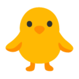 Front Facing Baby Chick u1f425 Icon 256 x 256
