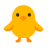 Front Facing Baby Chick u1f425 Icon 48 x 48