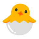 Hatching Chick u1f423 Icon 128 x 128