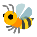 Honeybee u1f41d Icon 128 x 128