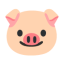 Pig Face u1f437 Icon 64 x 64