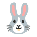 Rabbit Face u1f430 Icon 128 x 128