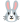 Rabbit Face u1f430 Icon 24 x 24